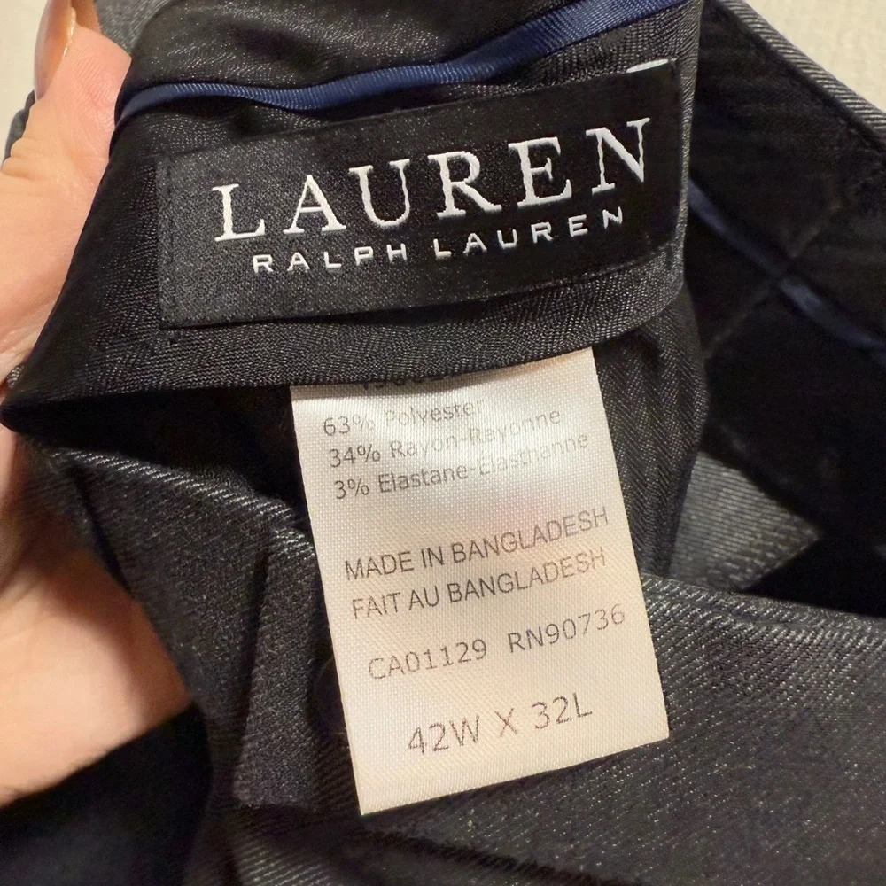 Ralph Lauren Men's Dark Gray Dress Pants 42x32
